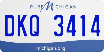 MI license plate DKQ3414
