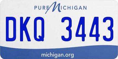 MI license plate DKQ3443