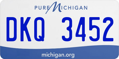 MI license plate DKQ3452