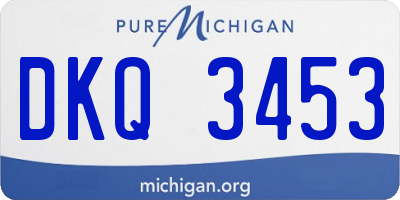 MI license plate DKQ3453