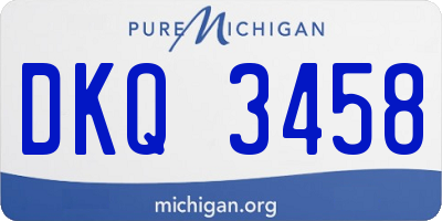 MI license plate DKQ3458