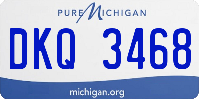 MI license plate DKQ3468
