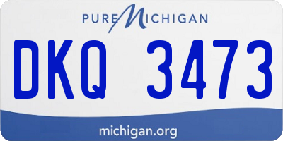 MI license plate DKQ3473