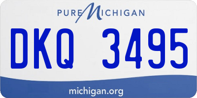 MI license plate DKQ3495