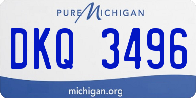 MI license plate DKQ3496