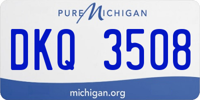 MI license plate DKQ3508