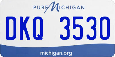 MI license plate DKQ3530