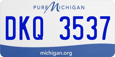 MI license plate DKQ3537