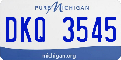 MI license plate DKQ3545