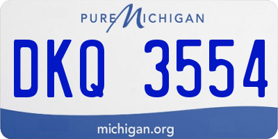 MI license plate DKQ3554