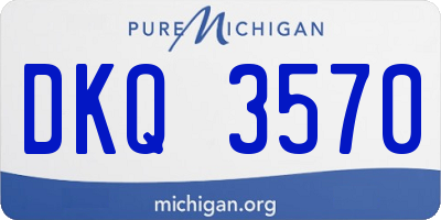 MI license plate DKQ3570