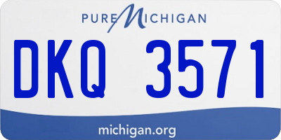 MI license plate DKQ3571