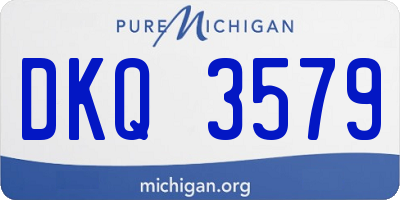 MI license plate DKQ3579