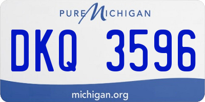 MI license plate DKQ3596