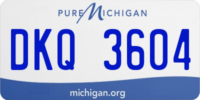 MI license plate DKQ3604