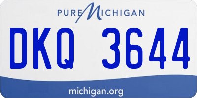 MI license plate DKQ3644