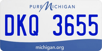 MI license plate DKQ3655