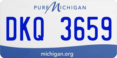 MI license plate DKQ3659