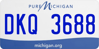 MI license plate DKQ3688