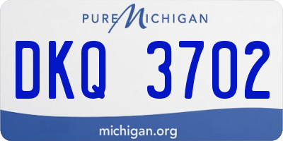 MI license plate DKQ3702