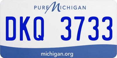 MI license plate DKQ3733