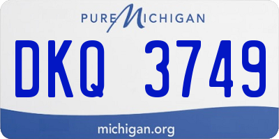 MI license plate DKQ3749
