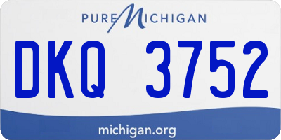 MI license plate DKQ3752
