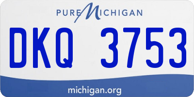 MI license plate DKQ3753