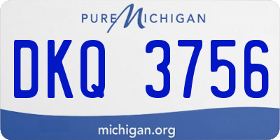 MI license plate DKQ3756