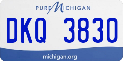 MI license plate DKQ3830