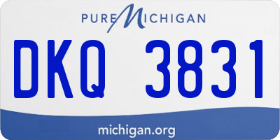 MI license plate DKQ3831