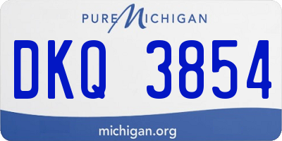 MI license plate DKQ3854