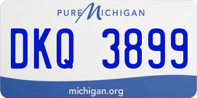 MI license plate DKQ3899