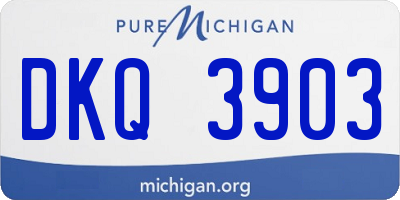 MI license plate DKQ3903