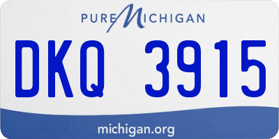 MI license plate DKQ3915