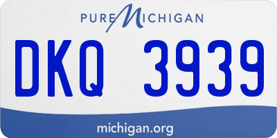 MI license plate DKQ3939