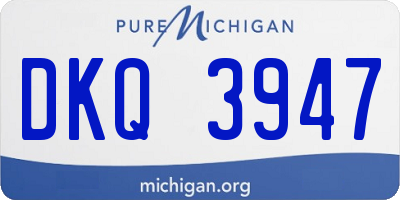 MI license plate DKQ3947