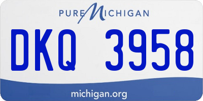 MI license plate DKQ3958
