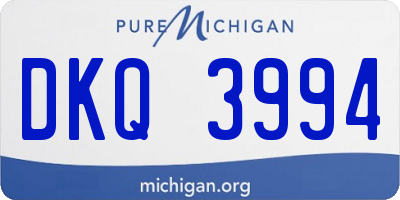 MI license plate DKQ3994