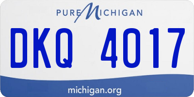 MI license plate DKQ4017