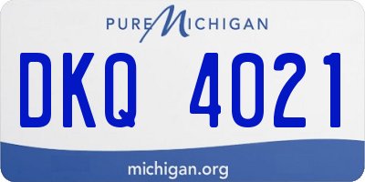 MI license plate DKQ4021