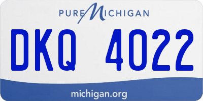 MI license plate DKQ4022