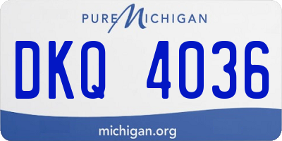 MI license plate DKQ4036