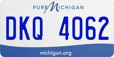 MI license plate DKQ4062