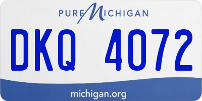 MI license plate DKQ4072
