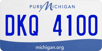 MI license plate DKQ4100