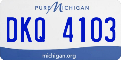 MI license plate DKQ4103
