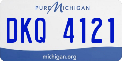 MI license plate DKQ4121
