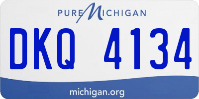 MI license plate DKQ4134