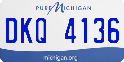 MI license plate DKQ4136